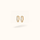 Gold Titanium Crystal Huggies - Huggies - Lulu Ave Body Jewelery