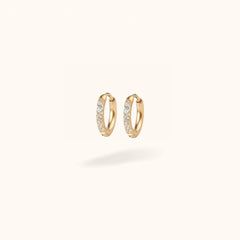 Gold Titanium Crystal Huggies - Huggies - Lulu Ave Body Jewelry