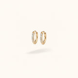 Gold Titanium Crystal Huggies - Huggies - Lulu Ave Body Jewelry