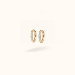 Gold Titanium Crystal Huggies - Huggies - Lulu Ave Body Jewelry