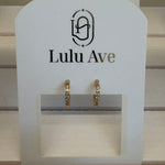 Gold Vermeil Crystal Huggies - Lulu Ave Body Jewelery