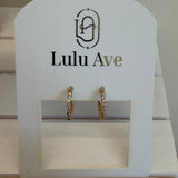 Gold Vermeil Crystal Huggies - Lulu Ave Body Jewelery