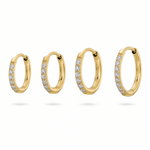 Gold Vermeil Crystal Huggies - Lulu Ave Body Jewelery