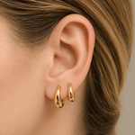 Gold Vermeil Tear Drop Huggies - Lulu Ave Body Jewelery