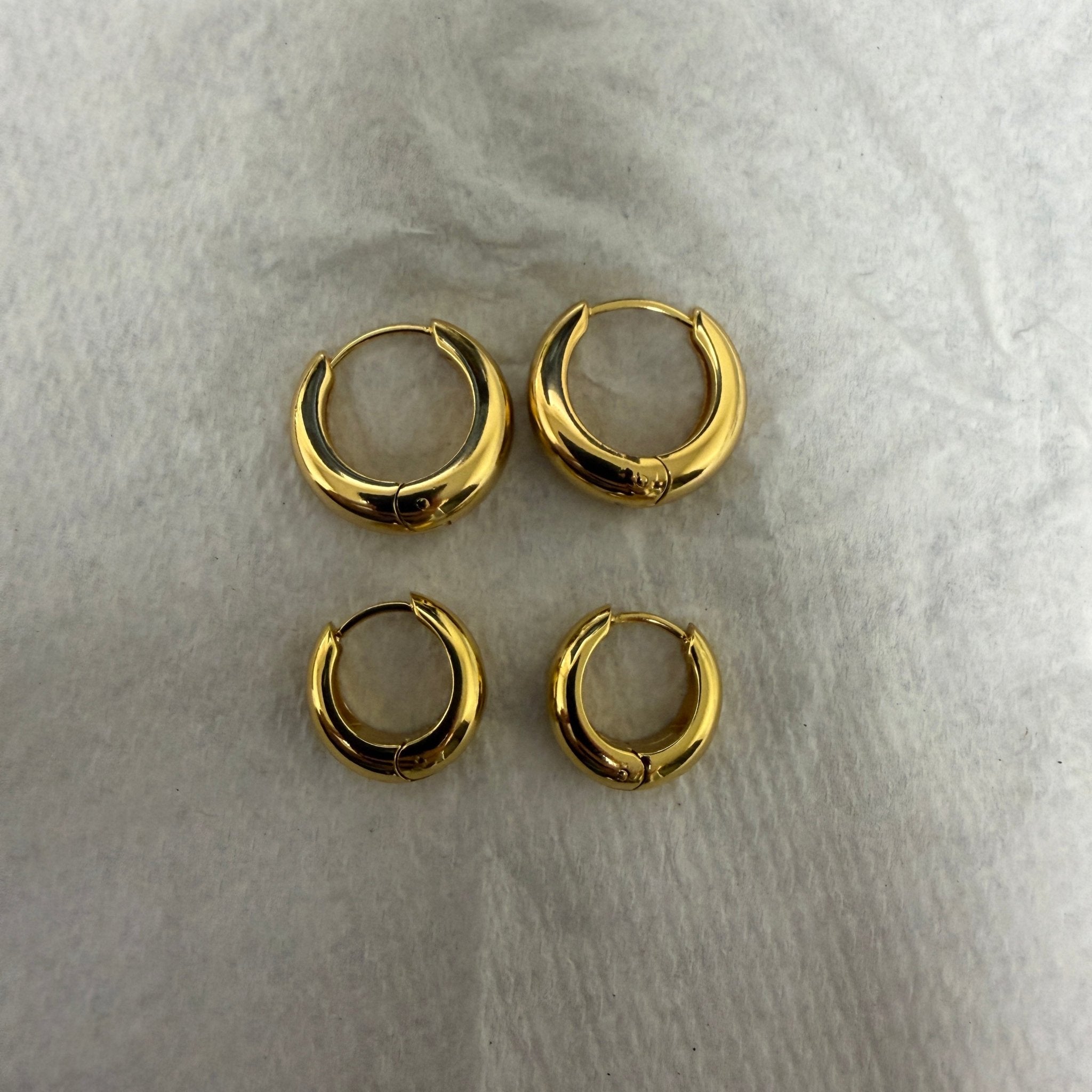 Gold Vermeil Tear Drop Huggies - Lulu Ave Body Jewelery