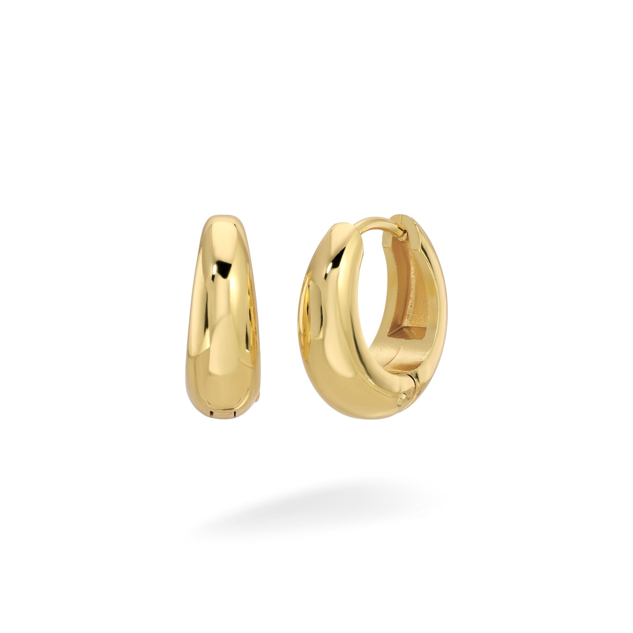 Gold Vermeil Tear Drop Huggies - Lulu Ave Body Jewelery