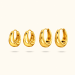 Gold Vermeil Tear Drop Huggies - Lulu Ave Body Jewelery