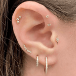 Medium Crystal Huggies - Huggies - Lulu Ave Body Jewelery