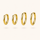 Plain Surgical Steel Huggies (Gold) - Lulu Ave Body Jewelery