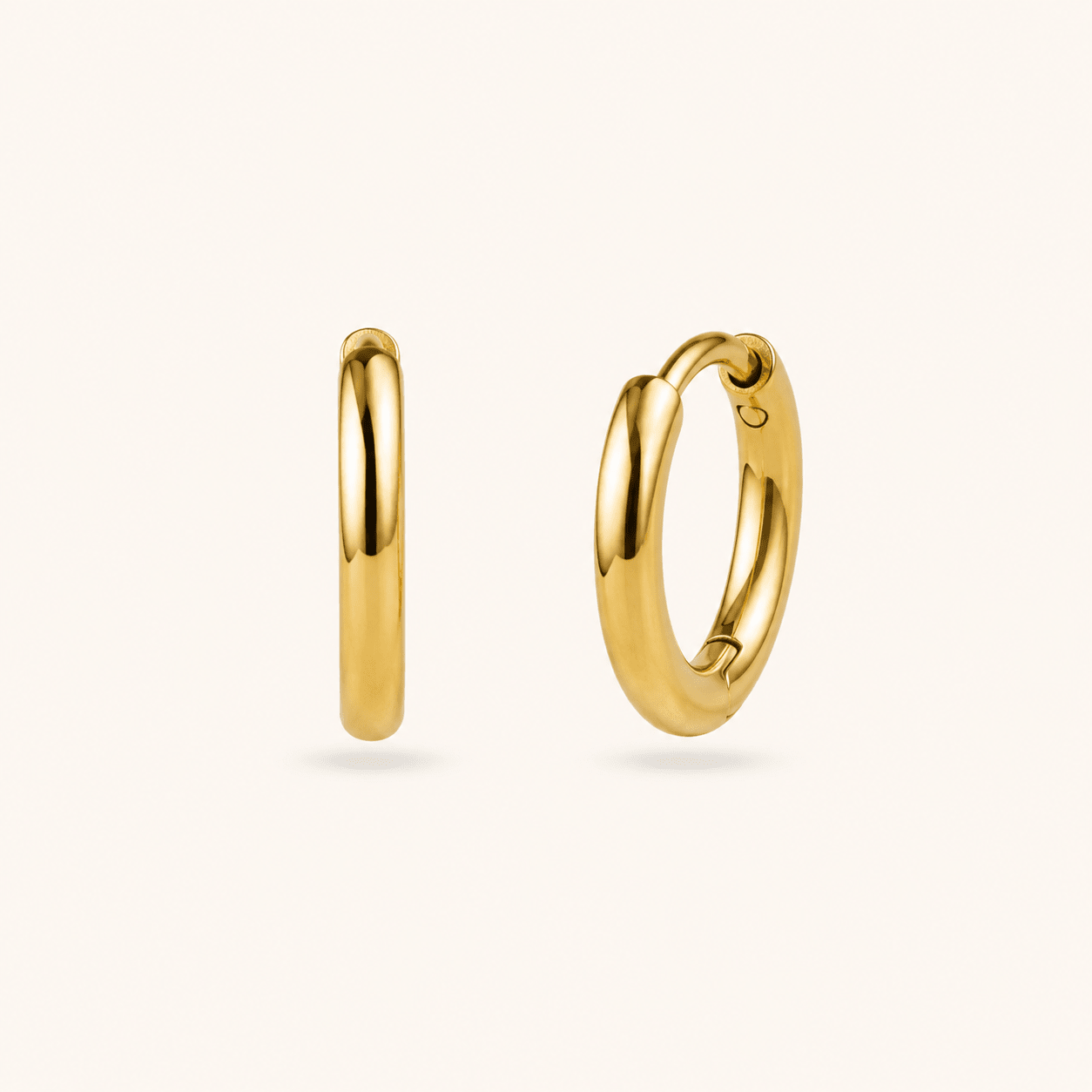 Plain Surgical Steel Huggies (Gold) - Lulu Ave Body Jewelery