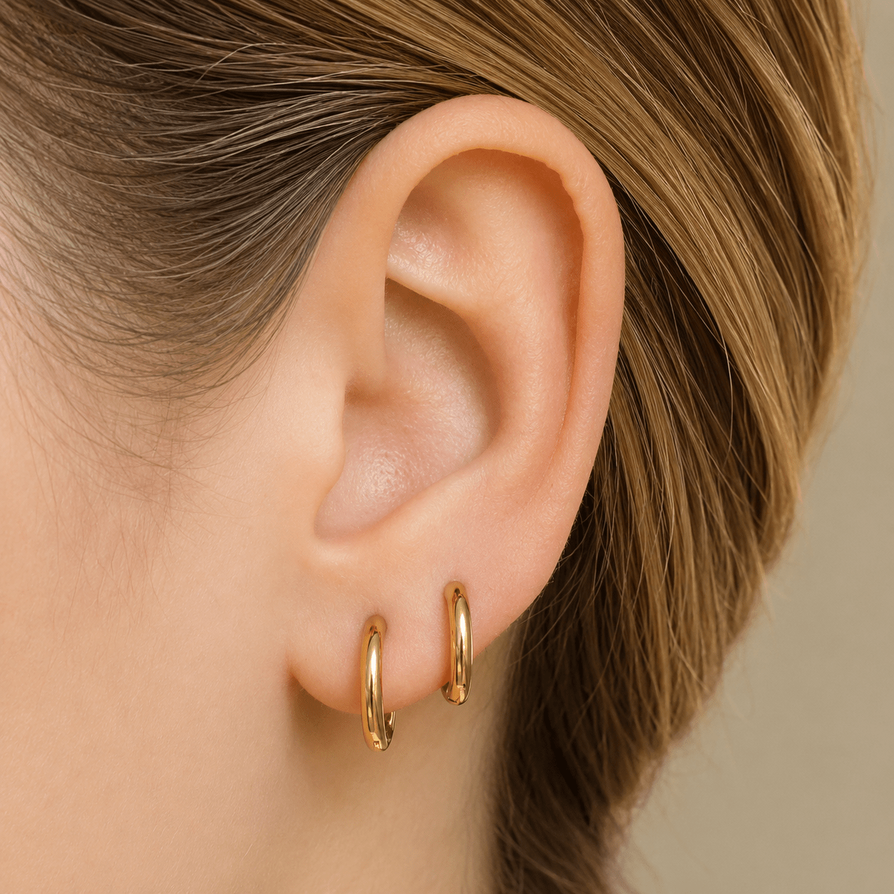 Plain Surgical Steel Huggies (Gold) - Lulu Ave Body Jewelery