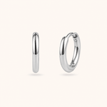 Plain Surgical Steel Huggies (Silver) - Lulu Ave Body Jewelery