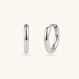 Plain Surgical Steel Huggies (Silver) - Lulu Ave Body Jewelery