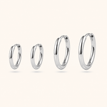 Plain Surgical Steel Huggies (Silver) - Lulu Ave Body Jewelery