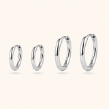 Plain Surgical Steel Huggies (Silver) - Lulu Ave Body Jewelery