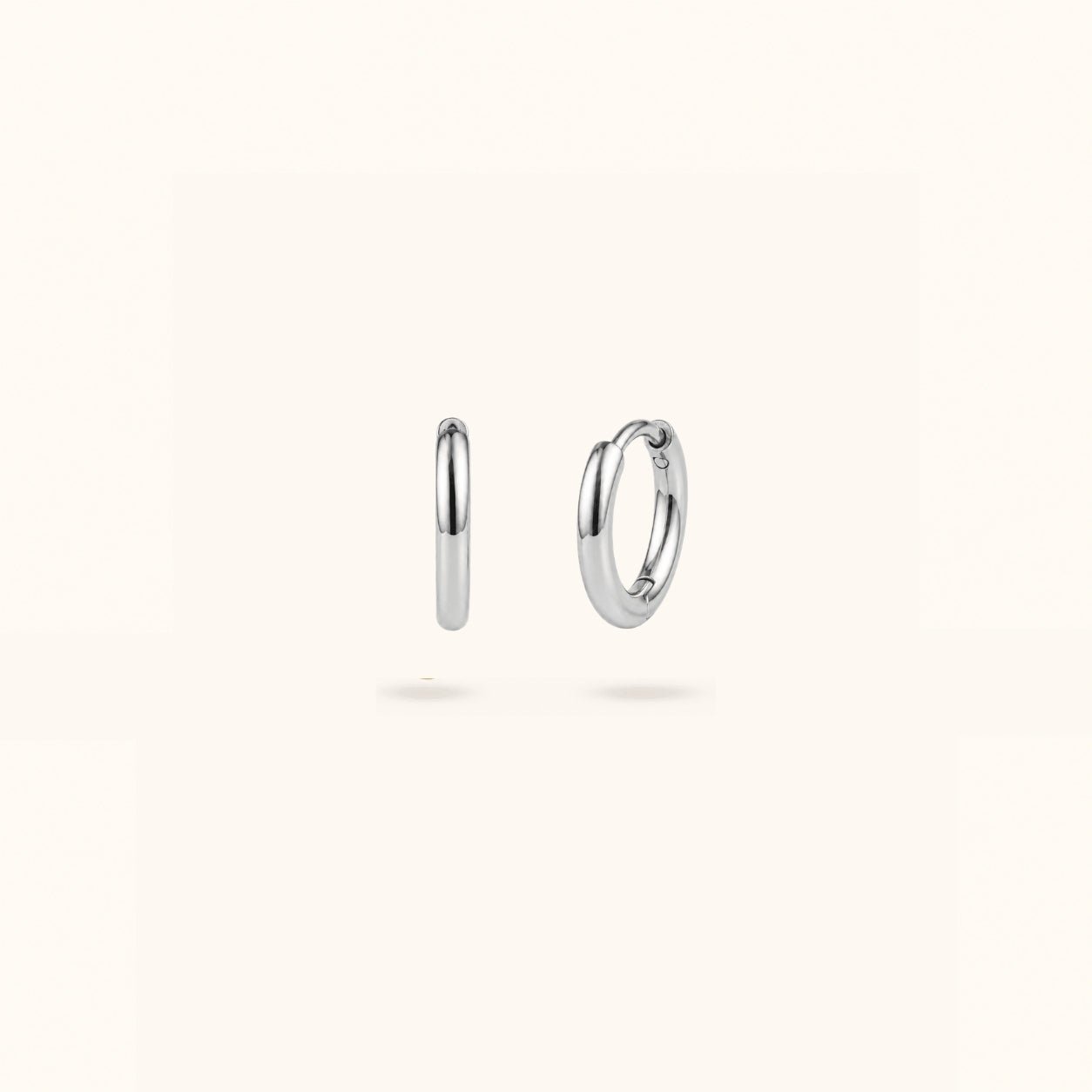 Plain Surgical Steel Huggies (Silver) - Lulu Ave Body Jewelery