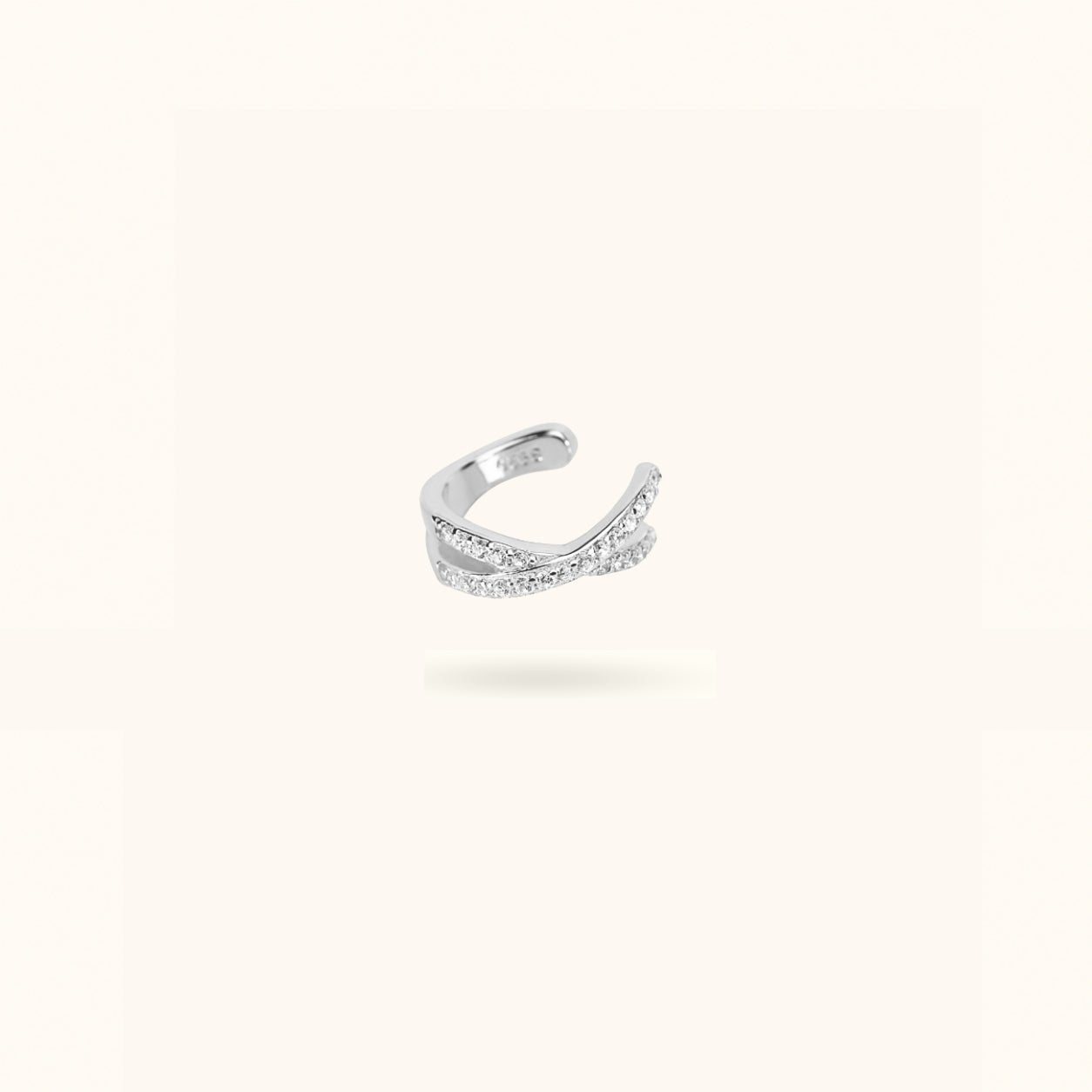 Silver Crystal Infinity Cuff - Cuff - Lulu Ave Body Jewelery