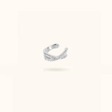 Silver Crystal Infinity Cuff - Cuff - Lulu Ave Body Jewelery