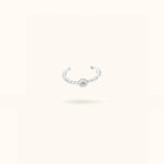 Silver Ear Cuff With Pave Stone - Cuff - Lulu Ave Body Jewelery