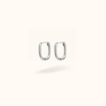 Silver Oval Huggies - Huggies - Lulu Ave Body Jewelery