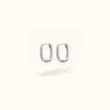 Silver Oval Huggies - Huggies - Lulu Ave Body Jewelery