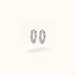 Silver Titanium Crystal Huggies - Huggies - Lulu Ave Body Jewelery