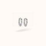 Silver Titanium Crystal Huggies - Huggies - Lulu Ave Body Jewelery