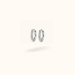 Silver Titanium Crystal Huggies - Huggies - Lulu Ave Body Jewelery