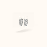 Silver Titanium Crystal Huggies - Huggies - Lulu Ave Body Jewelery