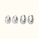 Silver Vermeil Tear Drop Huggies - Earrings - Lulu Ave Body Jewelery