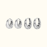 Silver Vermeil Tear Drop Huggies - Earrings - Lulu Ave Body Jewelery
