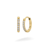 Small Gold Crystal Huggies - Huggies - Lulu Ave Body Jewelery