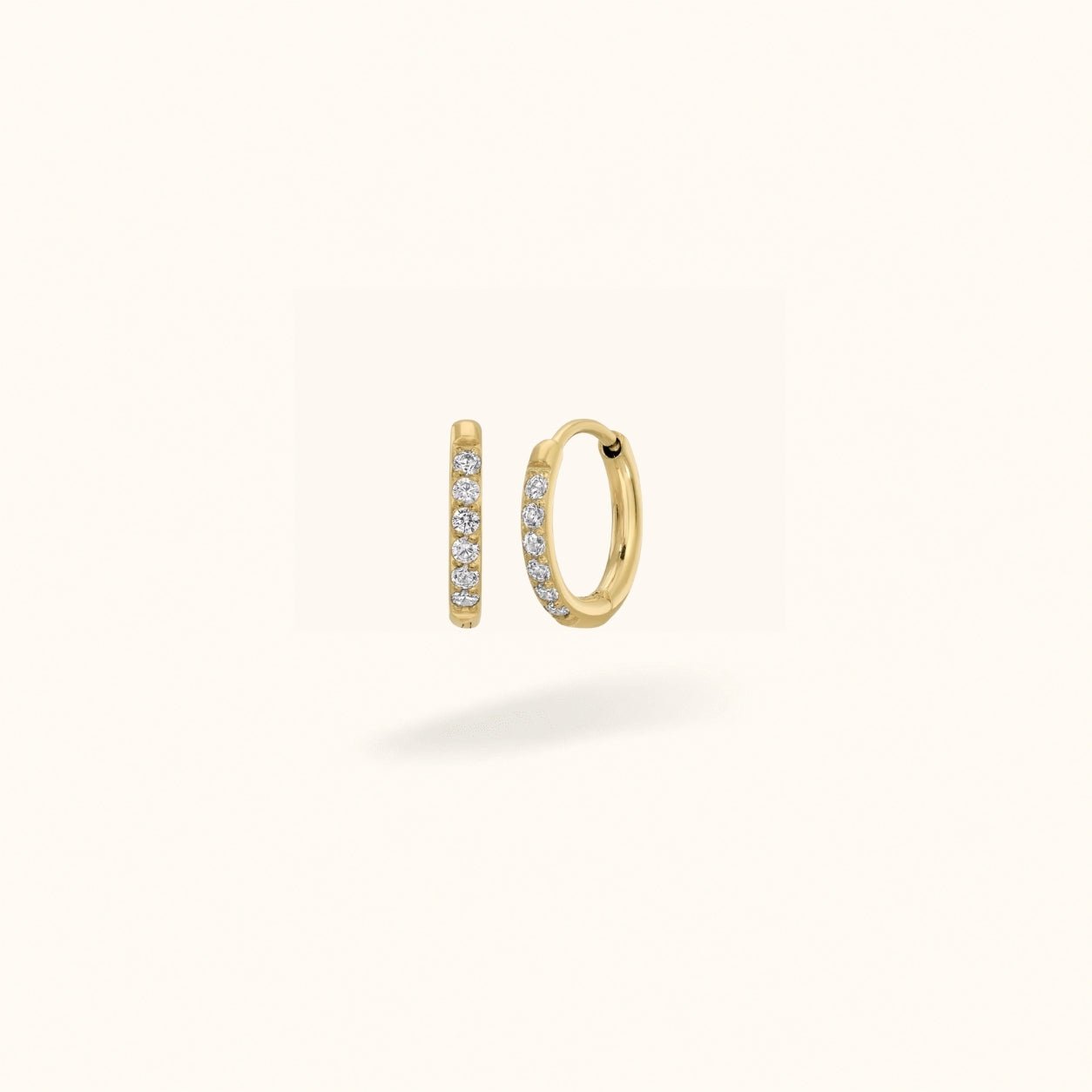 Small Gold Crystal Huggies - Huggies - Lulu Ave Body Jewelery