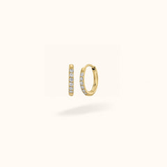 Small Gold Crystal Huggies - Huggies - Lulu Ave Body Jewelery