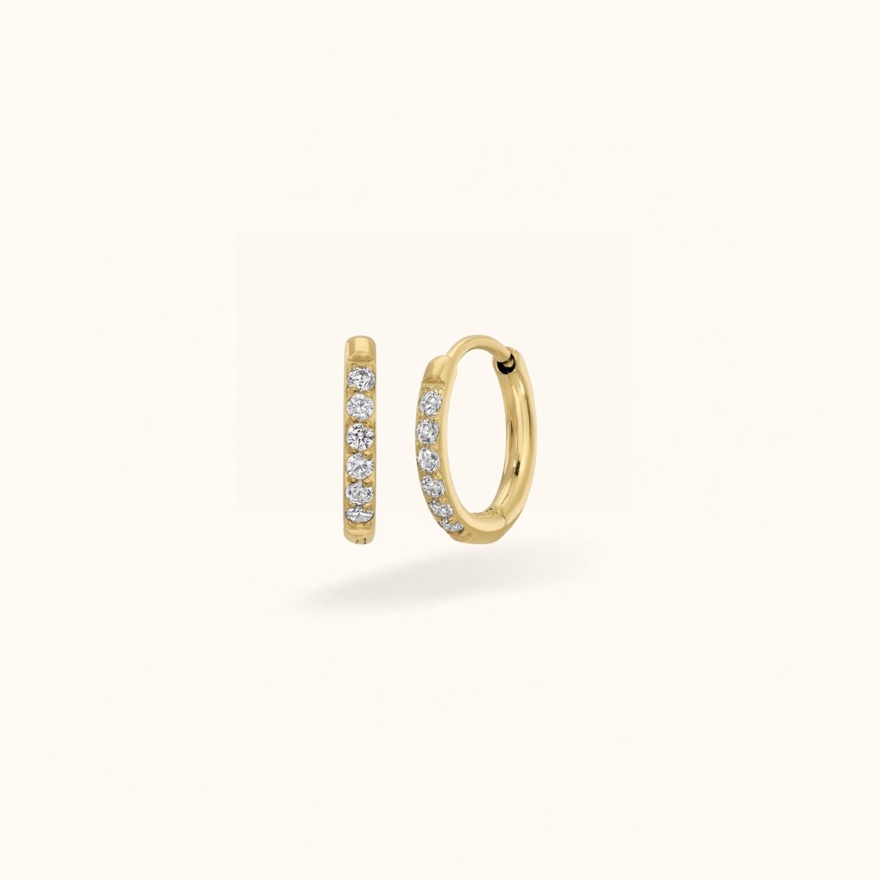 Small Gold Crystal Huggies - Huggies - Lulu Ave Body Jewelery