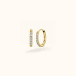 Small Gold Crystal Huggies - Huggies - Lulu Ave Body Jewelery