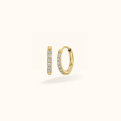 Small Gold Crystal Huggies - Huggies - Lulu Ave Body Jewelery