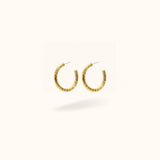 Sparkle Twisted Hoops - Hoops - Lulu Ave Body Jewelery