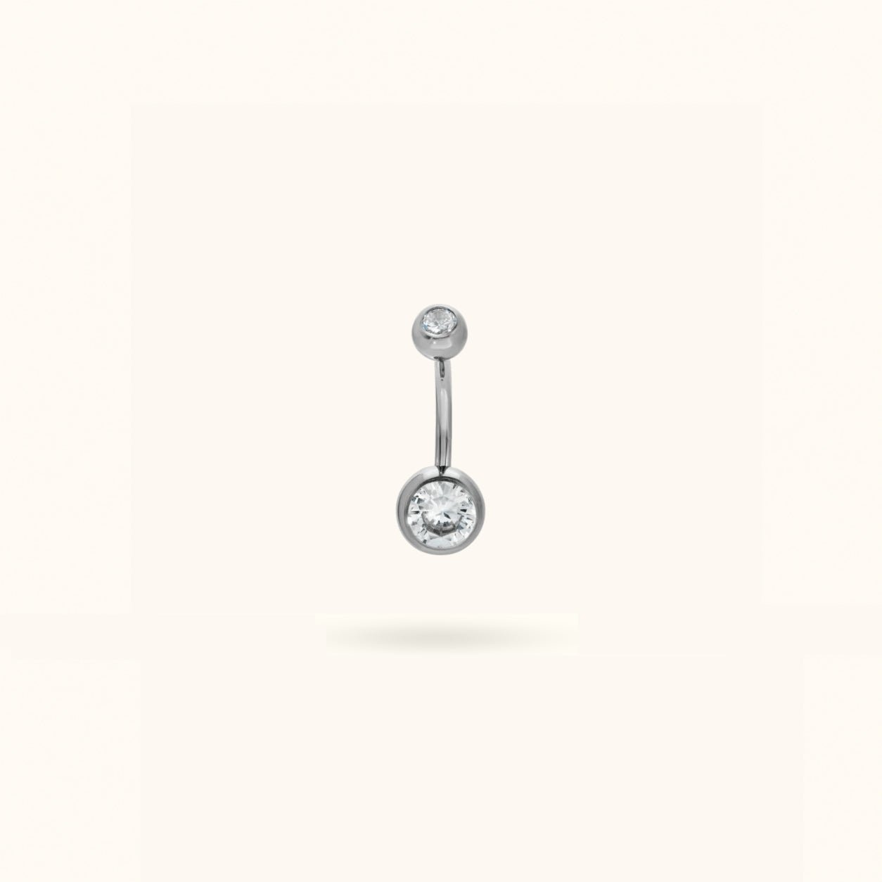 Titanium Bezel Navel Barbell - Belly Rings - Lulu Ave Body Jewelery
