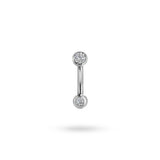 Titanium Bezel Rook Barbell - Rook - Lulu Ave Body Jewelery