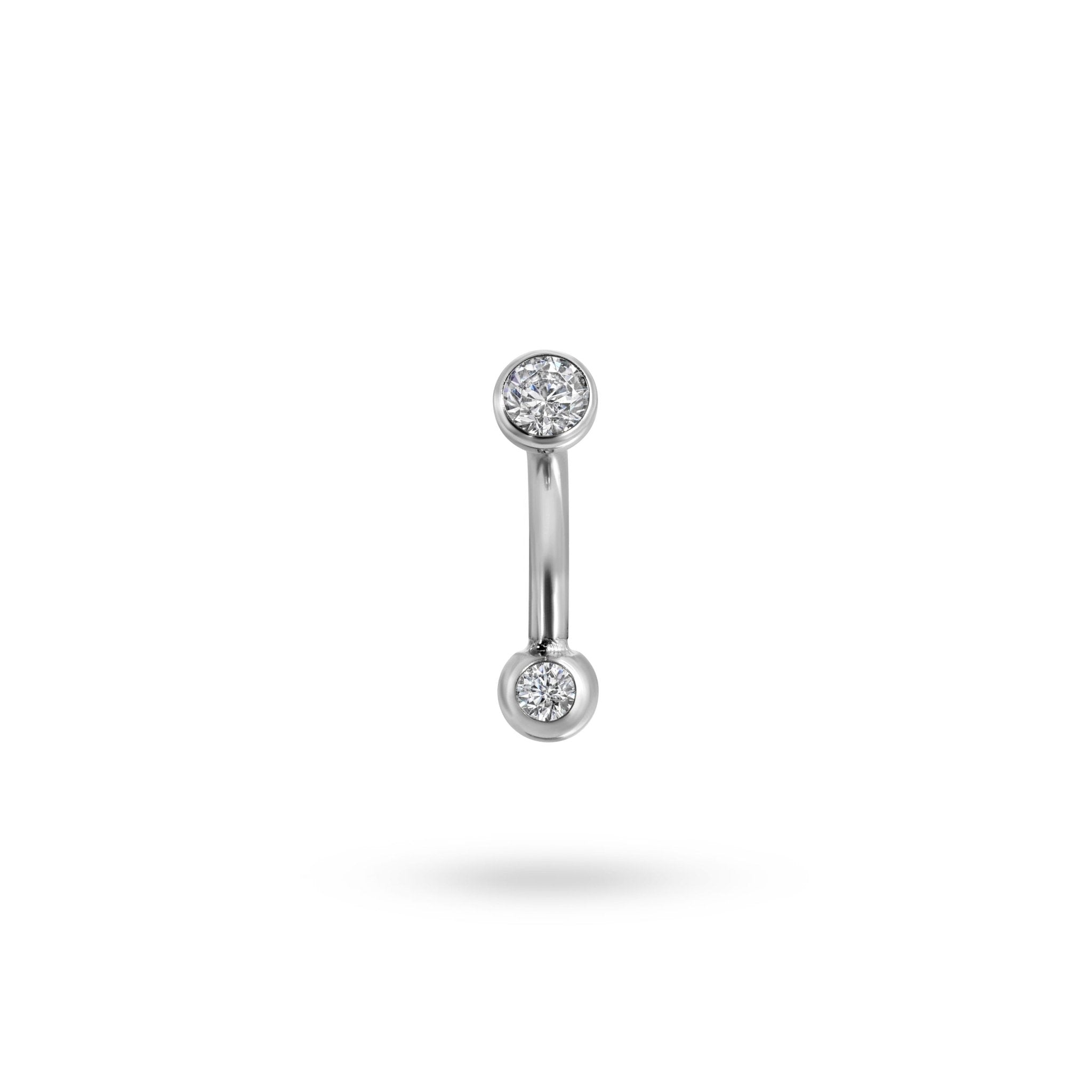 Titanium Bezel Rook Barbell - Rook - Lulu Ave Body Jewelery
