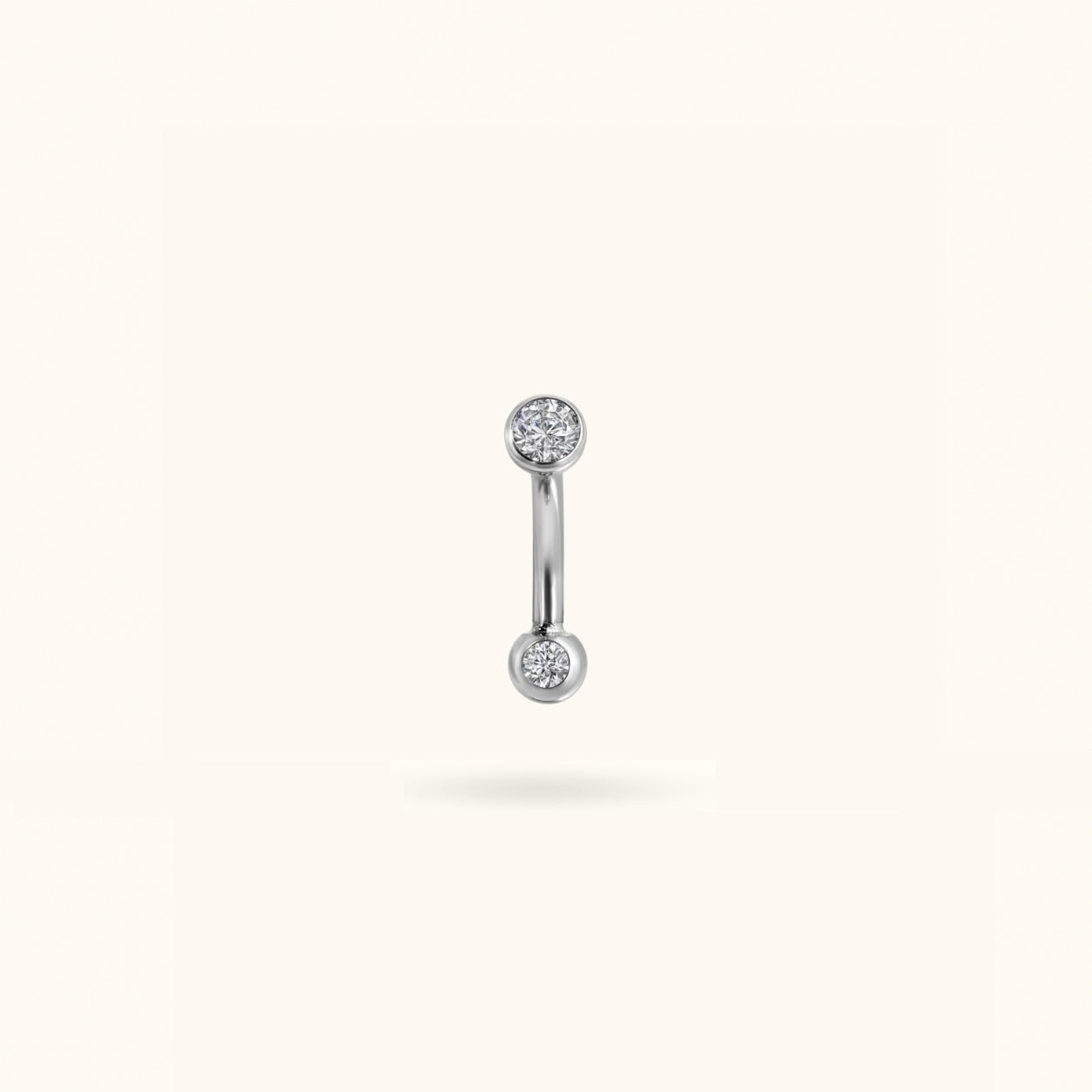 Titanium Bezel Rook Barbell - Rook - Lulu Ave Body Jewelery