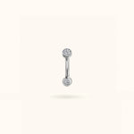 Titanium Bezel Rook Barbell - Rook - Lulu Ave Body Jewelery