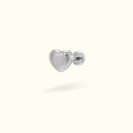 Titanium Bubble Heart Flat Back - Earrings - Lulu Ave Body Jewelery
