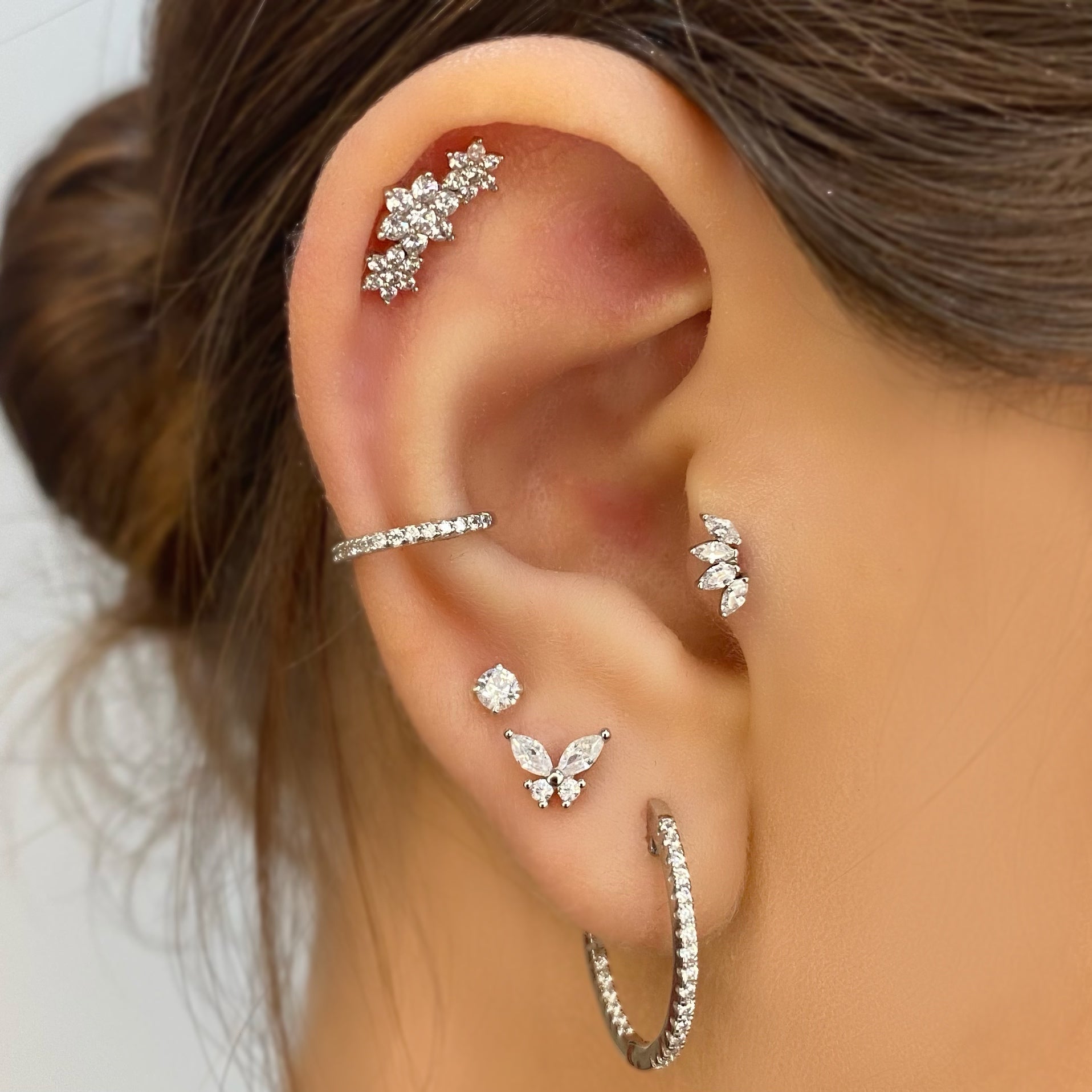 Titanium Butterfly Flat back Earring - Earring - Lulu Ave Body Jewelery