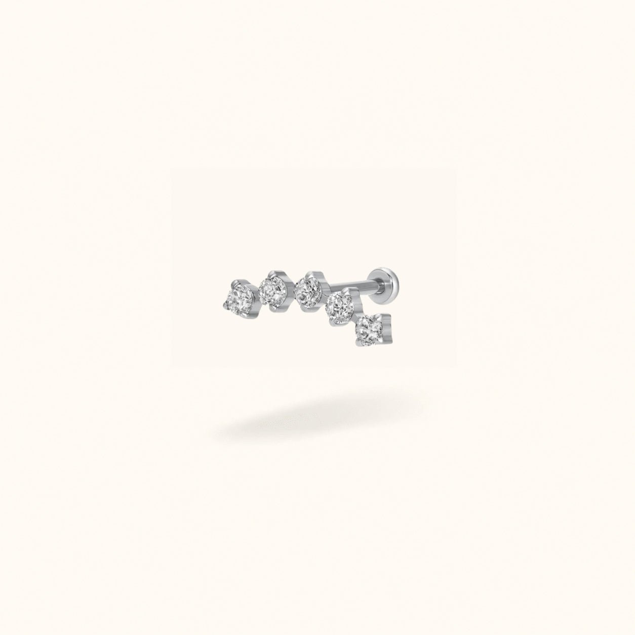 Titanium Crystal 5 Cluster - Earrings - Lulu Ave Body Jewelery