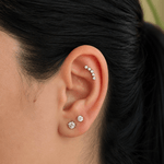 Titanium Crystal 5 Cluster - Earrings - Lulu Ave Body Jewelery