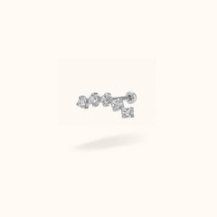 Titanium Crystal 5 Cluster - Earrings - Lulu Ave Body Jewelery