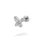 Titanium Crystal Butterfly - Earrings - Lulu Ave Body Jewelery
