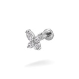 Titanium Crystal Butterfly - Earrings - Lulu Ave Body Jewelery
